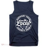 Support Your Local County Fair Animals Farm And Circus Tent Tank Top thumb 0