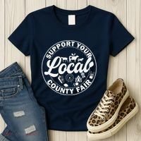 Support Your Local County Fair Animals Farm And Circus Tent Women's T-Shirt thumb 3