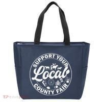 Support Your Local County Fair Animals Farm And Circus Tent Tote Bag thumb 0