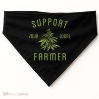Support Your Local Farmer Funny Weed Marijuana USA-Made Doggie Bandana thumb 0