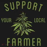 Support Your Local Farmer Funny Weed Marijuana USA-Made Doggie Bandana thumb 2