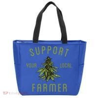 Support Your Local Farmer Funny Weed Marijuana Tote Bag thumb 0