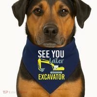 See You Later Excavator USA-Made Doggie Bandana thumb 1