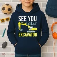 See You Later Excavator Kids Hoodie thumb 2