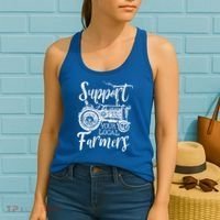 Support Your Local Farmers Go To Farmer's Market Funny Cool Gift Women's Tank Top thumb 2