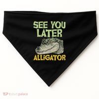 See You Later Alligator Gator Crocodile Zoo Animal Lover USA-Made Doggie Bandana thumb 0