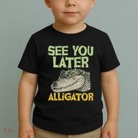 See You Later Alligator Gator Crocodile Zoo Animal Lover Toddler T-Shirt thumb 2
