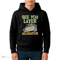 See You Later Alligator Gator Crocodile Zoo Animal Lover Kids Hoodie thumb 4