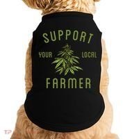 Support Your Local Farmer Funny Weed Marijuana Grower 420 Doggie Tank thumb 0