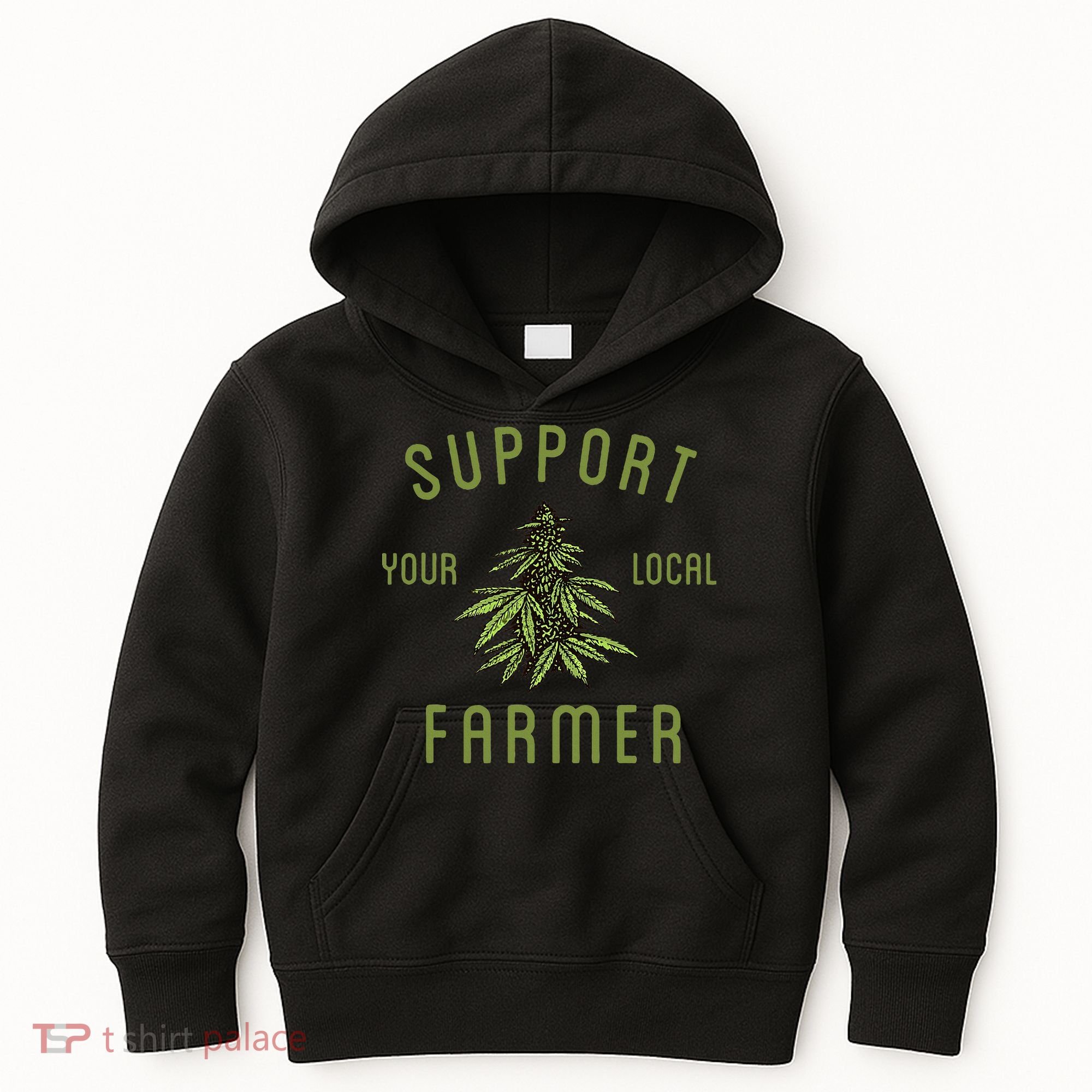 Support Your Local Farmer Funny Weed Marijuana Grower 420 Kids Hoodie