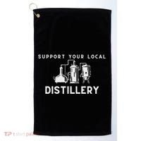 Support Your Local Distillery Beer Drinker Golf Towel thumb 0
