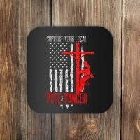 Support Your Local Pole Dancer Electric Lineman Coaster thumb 0