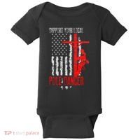 Support Your Local Pole Dancer Electric Lineman Baby Bodysuit thumb 0