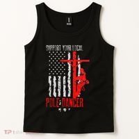 Support Your Local Pole Dancer Electric Lineman Tank Top thumb 2