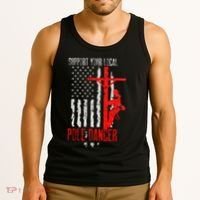 Support Your Local Pole Dancer Electric Lineman Tank Top thumb 3