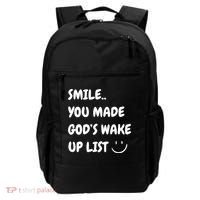 Smile You Made GodS Wake Up List Christian Backpack thumb 0