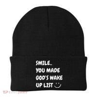 Smile You Made GodS Wake Up List Christian Beanie thumb 0