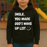 Smile You Made GodS Wake Up List Christian Kids Hoodie thumb 3