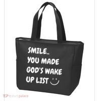 Smile You Made GodS Wake Up List Christian Tote Bag thumb 3