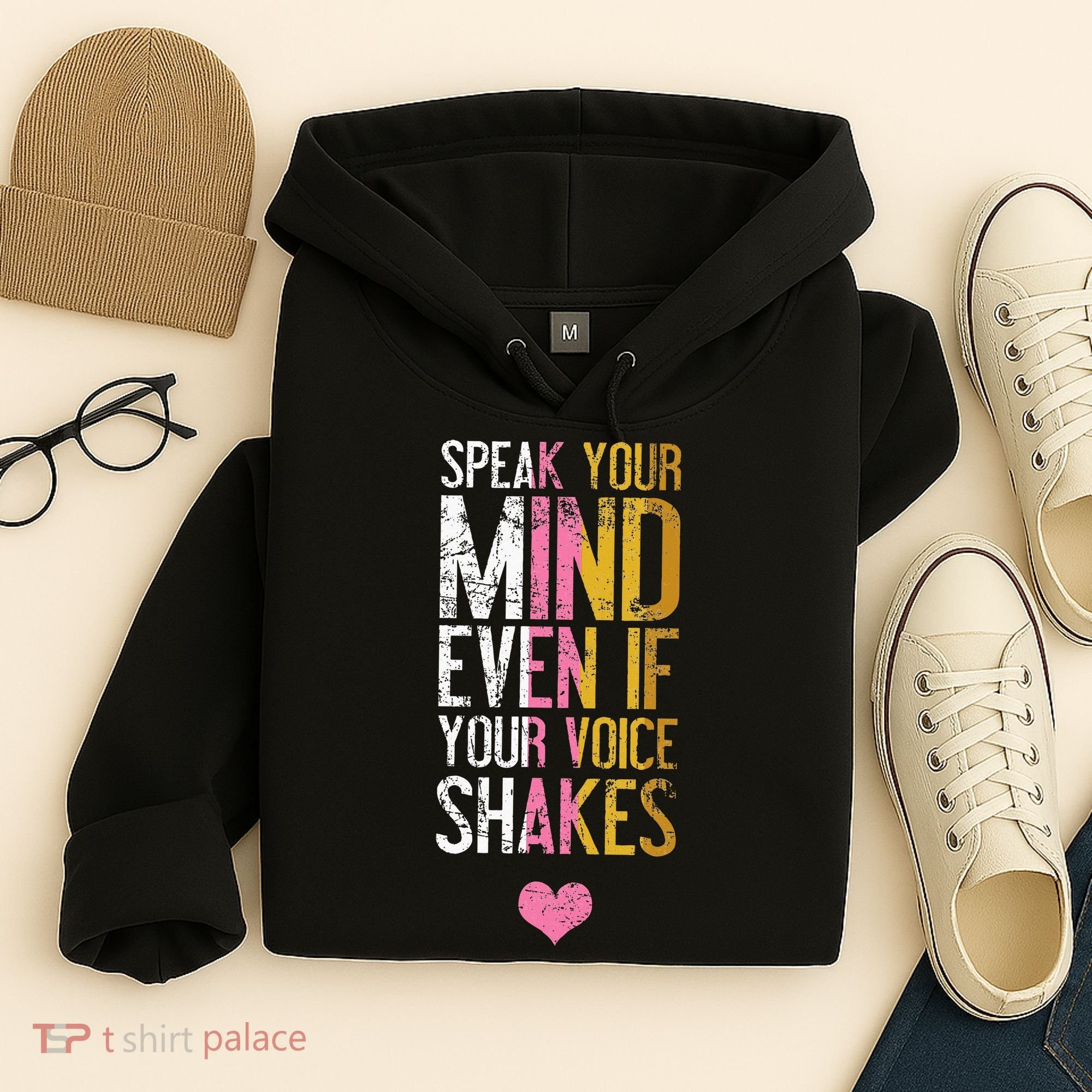Speak Your Mind Even If Your Voice Shakes Rbg Hoodie