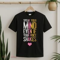 Speak Your Mind Even If Your Voice Shakes Rbg T-Shirt thumb 2
