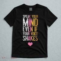 Speak Your Mind Even If Your Voice Shakes Rbg T-Shirt thumb 5