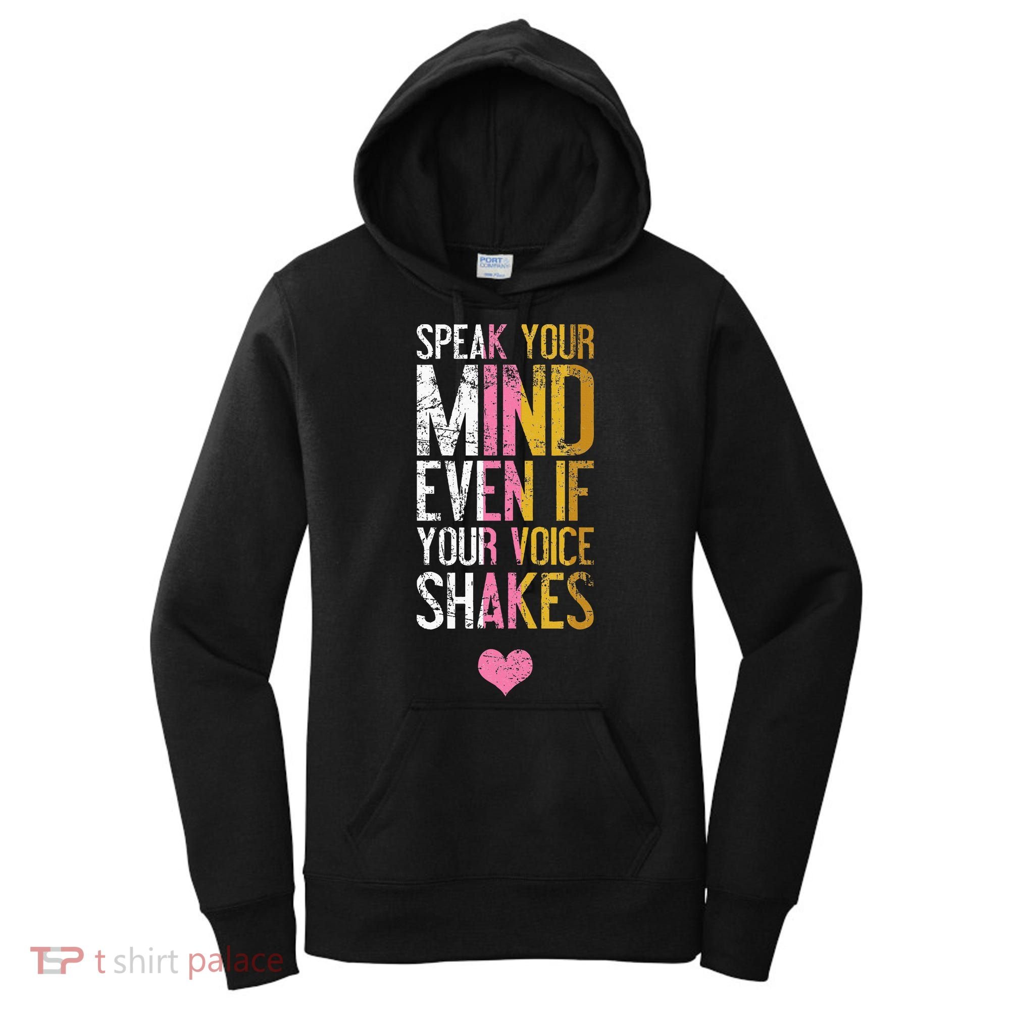 Speak Your Mind Even If Your Voice Shakes Rbg Women's Hoodie