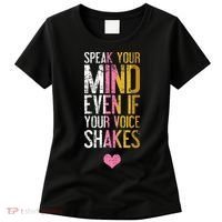 Speak Your Mind Even If Your Voice Shakes Rbg Women's T-Shirt thumb 0