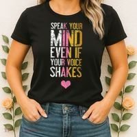 Speak Your Mind Even If Your Voice Shakes Rbg Women's T-Shirt thumb 2