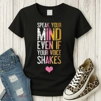 Speak Your Mind Even If Your Voice Shakes Rbg Women's T-Shirt thumb 3