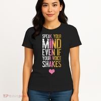 Speak Your Mind Even If Your Voice Shakes Rbg Women's T-Shirt thumb 4