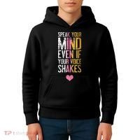 Speak Your Mind Even If Your Voice Shakes Rbg Kids Hoodie thumb 4