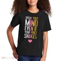 Speak Your Mind Even If Your Voice Shakes Rbg Kids T-Shirt thumb 2