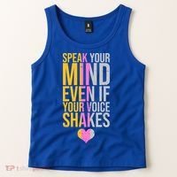 Speak Your Mind Even If Your Voice Shakes Tank Top thumb 2