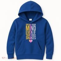 Speak Your Mind Even If Your Voice Shakes Kids Hoodie thumb 0