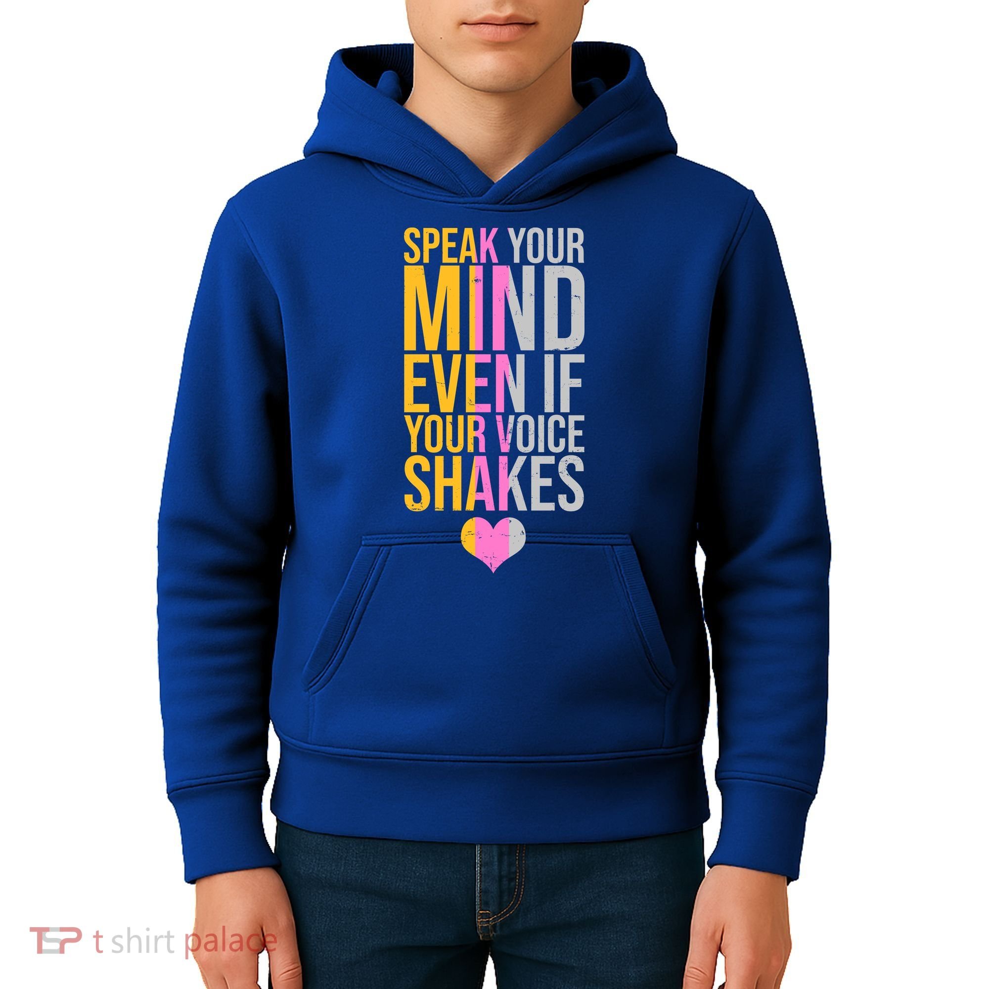 Speak Your Mind Even If Your Voice Shakes Kids Hoodie