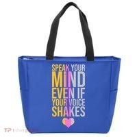 Speak Your Mind Even If Your Voice Shakes Tote Bag thumb 0