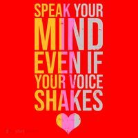 Speak Your Mind Even If Your Voice Shakes Santa Hat thumb 1