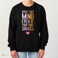 Speak Your Mind Even If Your Voice Shakes Rbg Women's Sweatshirt thumb 0