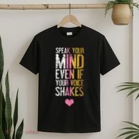 Speak Your Mind Even If Your Voice Shakes Rbg T-Shirt thumb 2