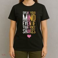 Speak Your Mind Even If Your Voice Shakes Rbg T-Shirt thumb 4