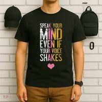 Speak Your Mind Even If Your Voice Shakes Rbg T-Shirt thumb 6