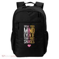 Speak Your Mind Even If Your Voice Shakes Rbg Backpack thumb 0