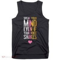 Speak Your Mind Even If Your Voice Shakes Rbg Tank Top thumb 0