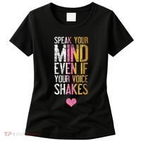 Speak Your Mind Even If Your Voice Shakes Rbg Women's T-Shirt thumb 0