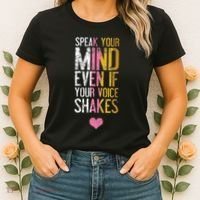 Speak Your Mind Even If Your Voice Shakes Rbg Women's T-Shirt thumb 2