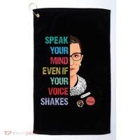 Speak Your Mind Even If Your Voice Shakes Feminist Golf Towel thumb 0