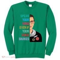 Speak Your Mind Even If Your Voice Shakes Feminist Sweatshirt thumb 0
