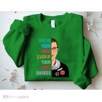 Speak Your Mind Even If Your Voice Shakes Feminist Sweatshirt thumb 2