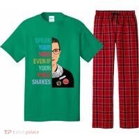 Speak Your Mind Even If Your Voice Shakes Feminist Pajama Set thumb 0